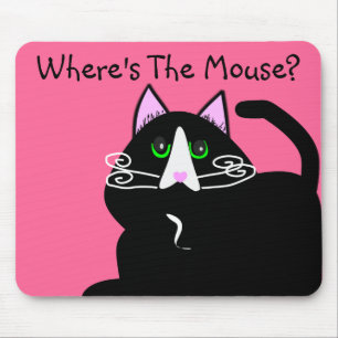 Mousepad Presentes da arte dos amantes do gato preto