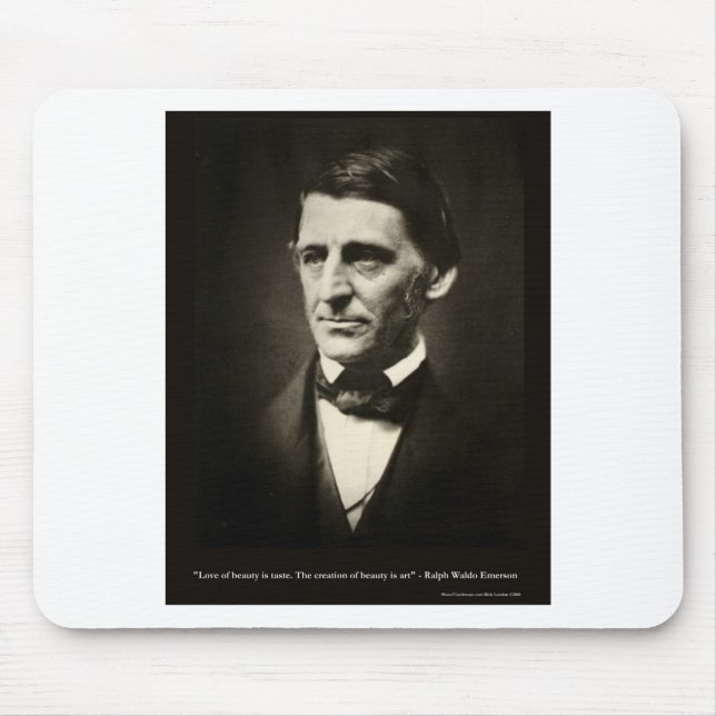 Mousepad Presentes da Citação de Amor da Beleza de Emerson  (Frente)