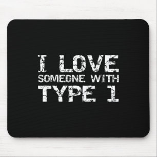 Mousepad Presentes Da Família Diabetes Tipo 1 Adoro Alguém 