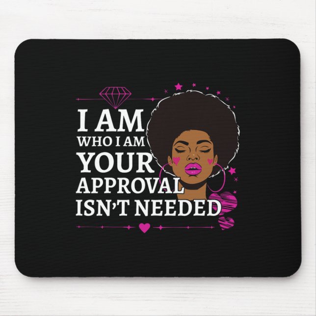 Mousepad Presentes da Rainha Negra Afro Natural Cacheado Af (Frente)