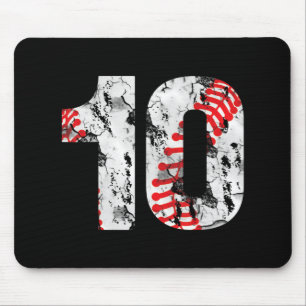 Mousepad Presentes de 10 anos Número 10 Baseball 10º Aniver