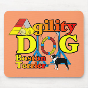 Mousepad Presentes de Agilidade de Boston Terrier