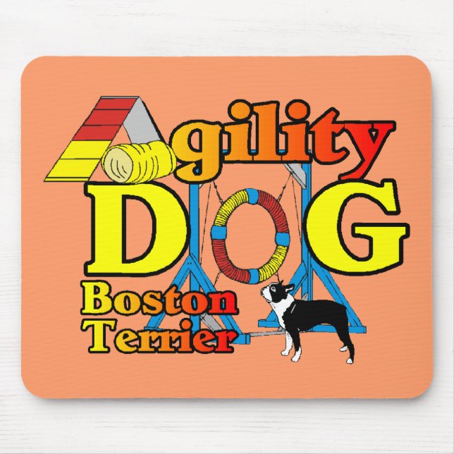 Mousepad Presentes de Agilidade de Boston Terrier (Frente)
