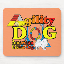 Mousepad Presentes de agilidade no cão esquimó americano