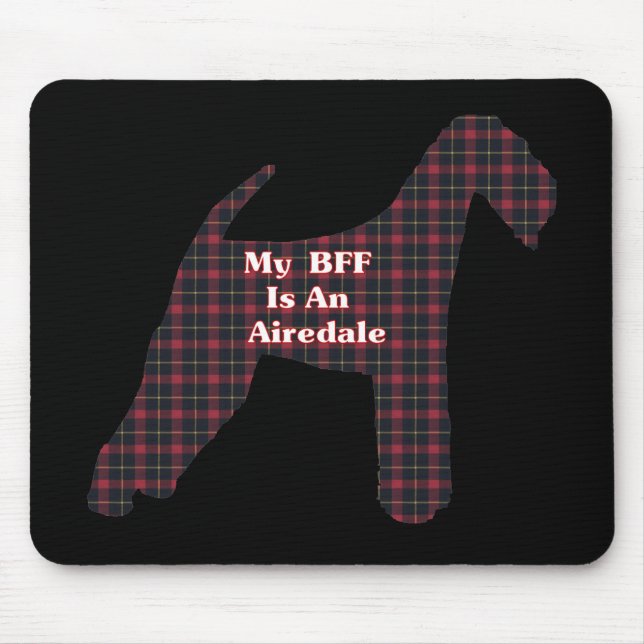 Mousepad Presentes de Airedale Terrier BFF (Frente)