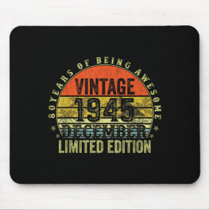 Mousepad Presentes de Aniversário de 80 Anos para Homens De