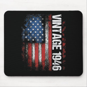 Mousepad Presentes de Aniversário de 80 Anos Vintage 1946 8