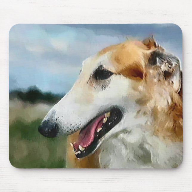 Mousepad Presentes de Arte Borzoi (Frente)