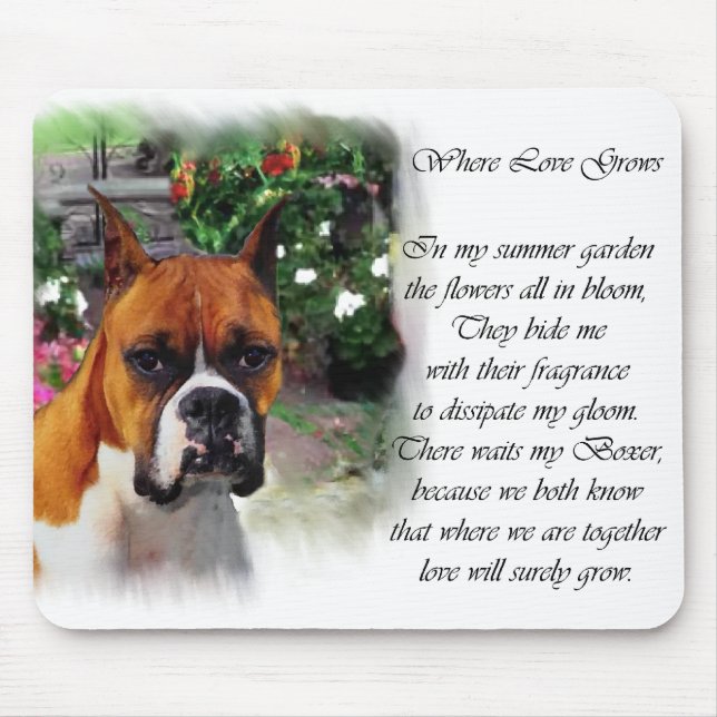Mousepad Presentes de Arte Canina Boxer (Frente)