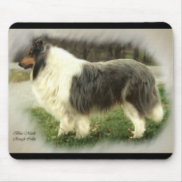 Mousepad Presentes de Arte Collie Rough Blue Merle