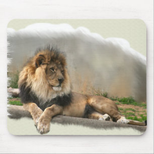 Mousepad Presentes de Arte de Leões Amantes