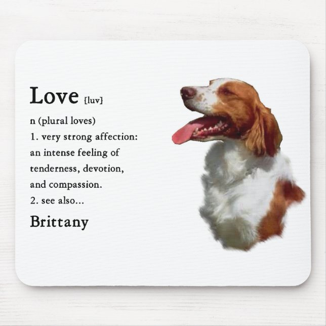 Mousepad Presentes de arte do Brittany Spaniel (Frente)