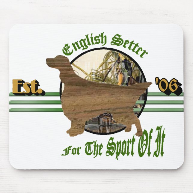 Mousepad Presentes de Arte do Setter Inglês (Frente)