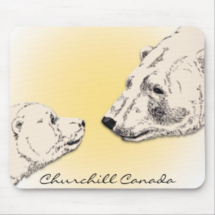Mousepad Presentes de Arte do Urso Polar de Churchill Souve