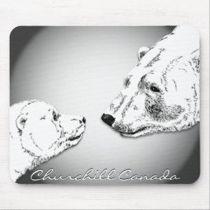 Mousepad Presentes de Arte do Urso Polar de Churchill Souve