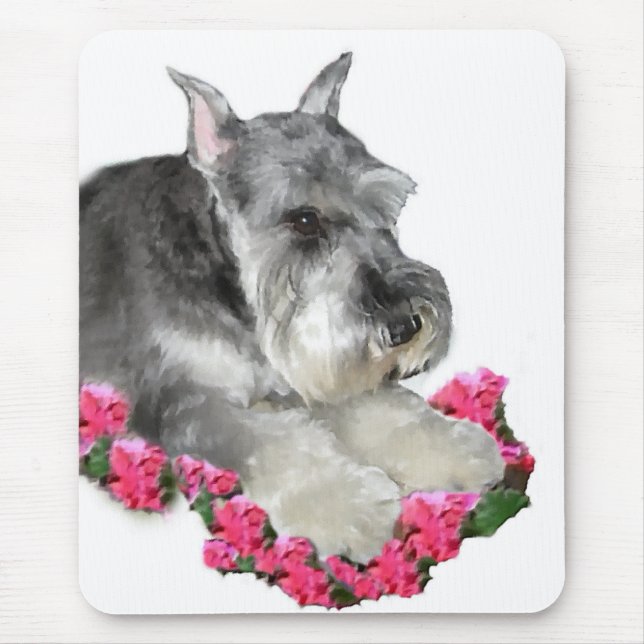 Mousepad Presentes de Arte Miniatura Schnauzer (Frente)