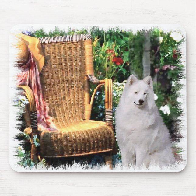 Mousepad Presentes de Arte Samoyed (Frente)