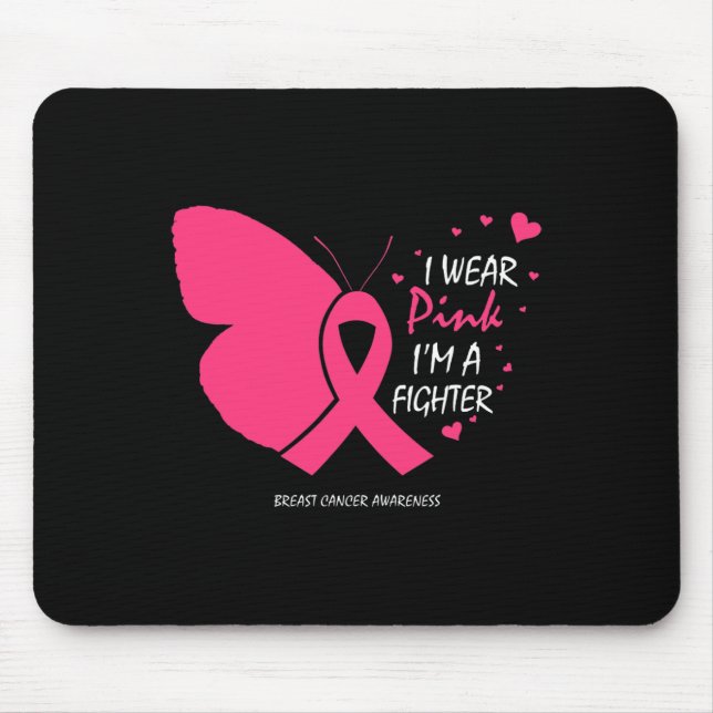 Mousepad Presentes De Borboleta Eu Visto Cancer De Mama De  (Frente)