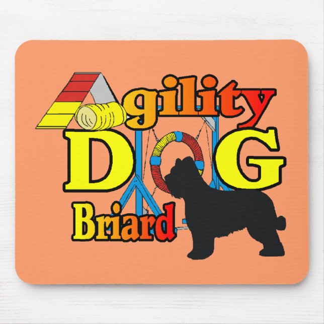 Mousepad Presentes de Camisas de Agilidade Briard (Frente)