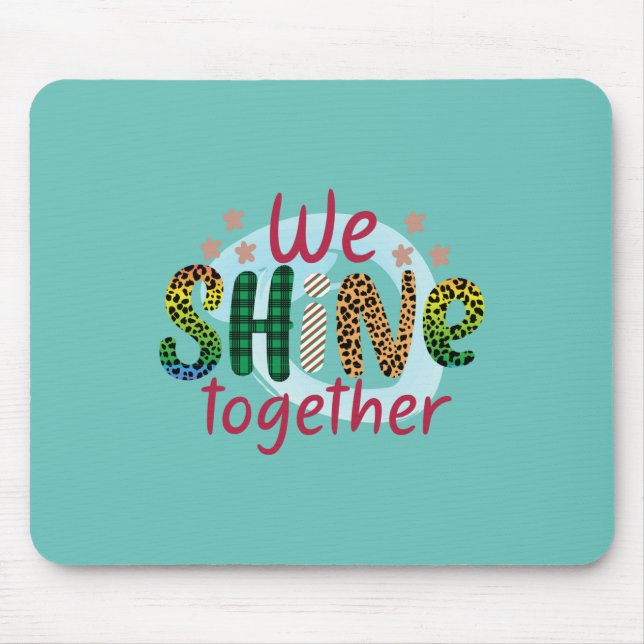 Mousepad Presentes de Casamento | Nós brilhamos juntos (Frente)