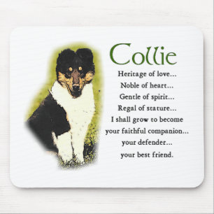Mousepad Presentes de Collie de três cores