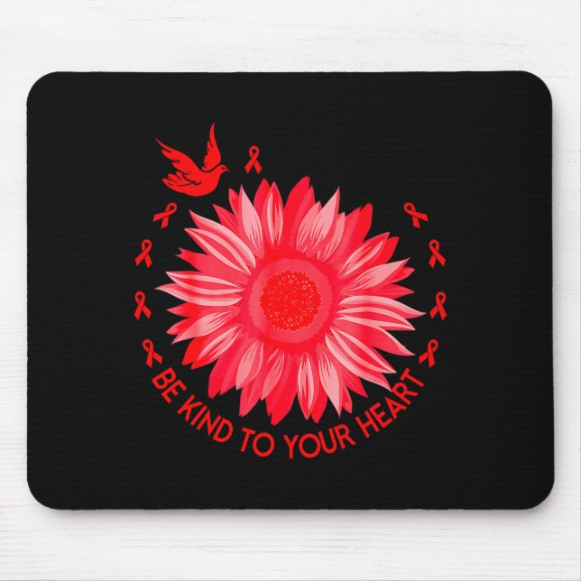 Mousepad Presentes de conscientização sobre doenças cardíac (Frente)