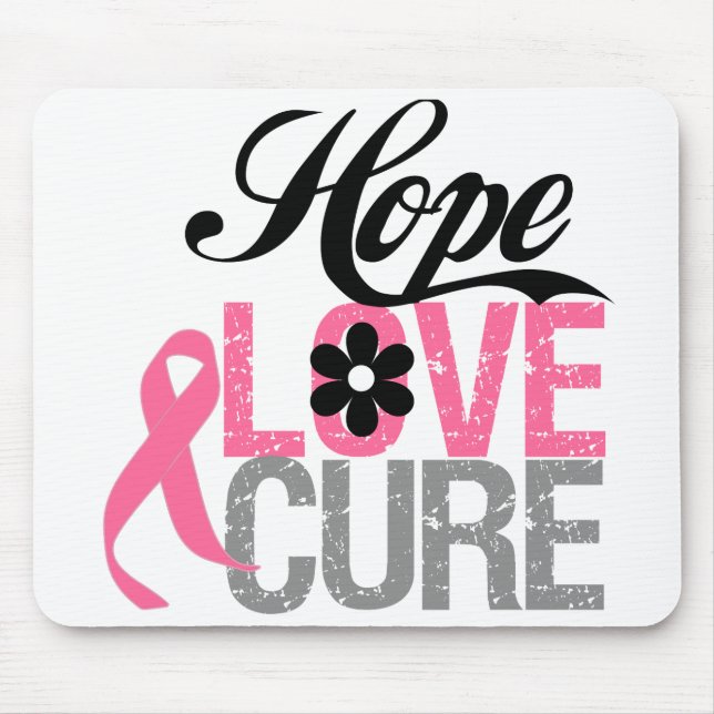 Mousepad Presentes de CURA do AMOR do Cancer (Frente)