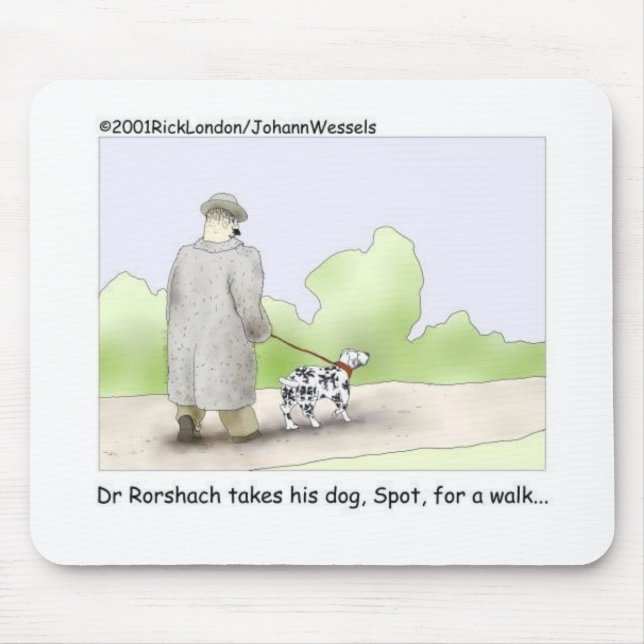 Mousepad Presentes de Desenhos Animados do Dr. Roarshach, C (Frente)