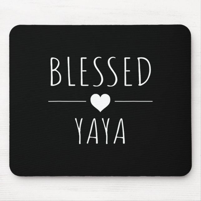 Mousepad Presentes de Dia de as mães de Camisa Yaya Abençoa (Frente)