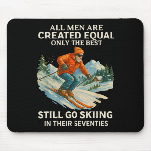 Mousepad Presentes de Esquiador de Aniversário de 70 Anos H