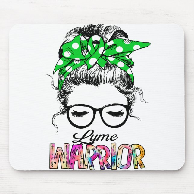 Mousepad Presentes de Fita do Mês de Sensibilização do Lyme (Frente)