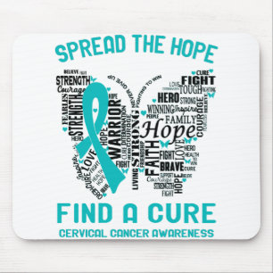 Mousepad Presentes de Fita Mês de Sensibilização do Cancer