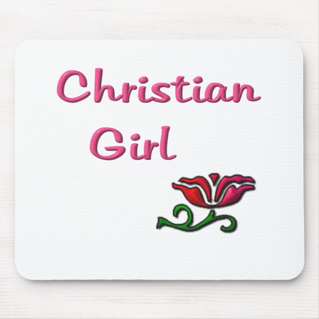 Mousepad Presentes de Garota Cristã (Frente)