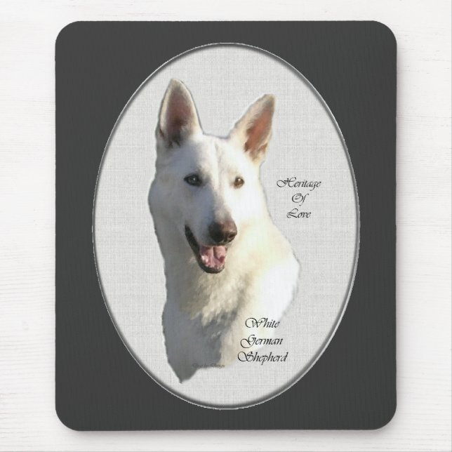 Mousepad Presentes de German shepherd Branco (Frente)