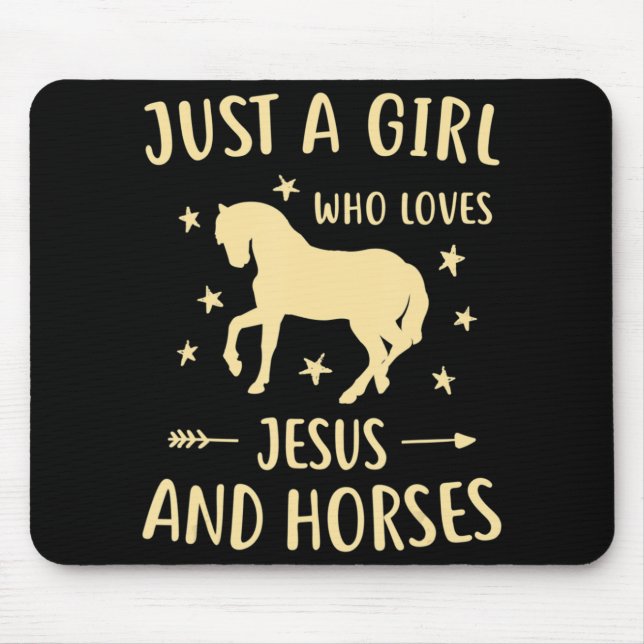 Mousepad Presentes De Jesus E Cavalos Para Meninas (Frente)