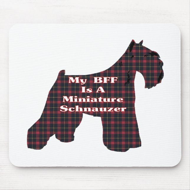 Mousepad Presentes de Miniatura Schnauzer BFF (Frente)