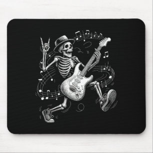 Mousepad Presentes de música de esqueleto tocando violão pa