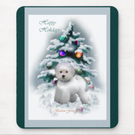 Mousepad Presentes de Natal Bichon Frise