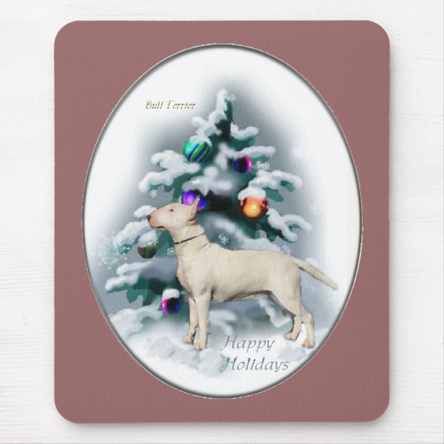 Mousepad Presentes de Natal Bull Terrier (Frente)