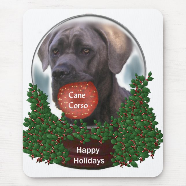 Mousepad Presentes de Natal Cane Corso (Frente)