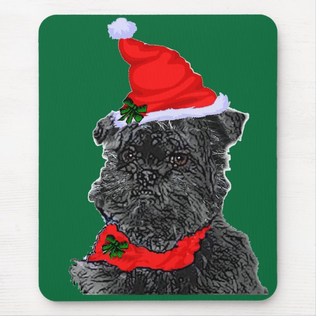 Mousepad Presentes de Natal de Affenpinscher (Frente)