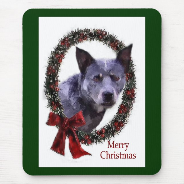 Mousepad Presentes de Natal de Cães de Gado Australianos (Frente)