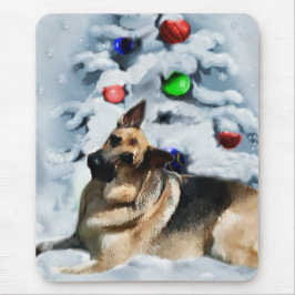 Mousepad Presentes de Natal de german shepherd