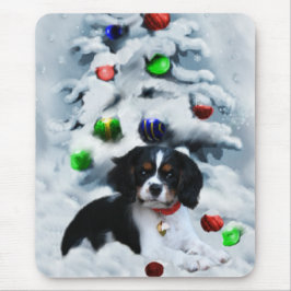Mousepad Presentes de Natal do Cavalier King Charles Spanie