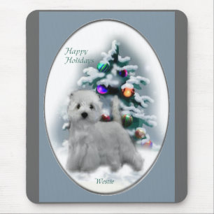 Mousepad Presentes de Natal do Terrier White Highland Oeste