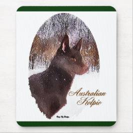 Mousepad Presentes de Natal em Kelpie australianos