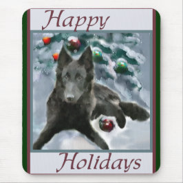 Mousepad Presentes de Natal em Sheepdog Belgas