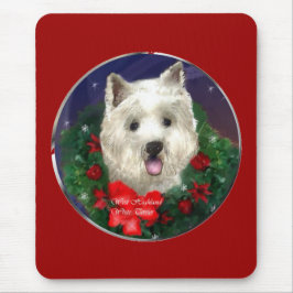 Mousepad Presentes de Natal no Terrier White Highland West