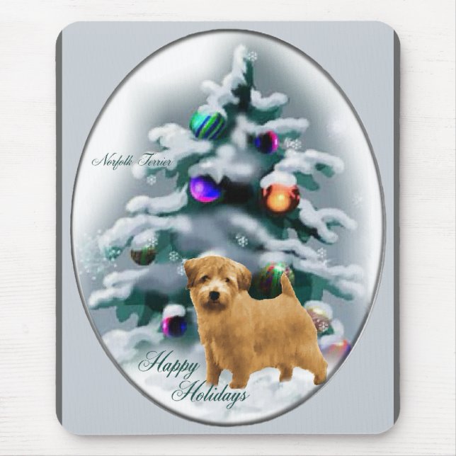 Mousepad Presentes de Natal Norfolk Terrier (Frente)