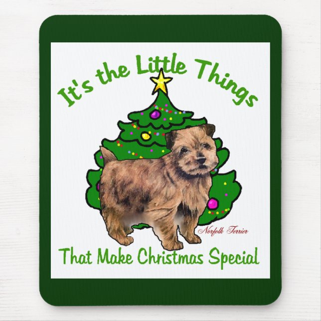 Mousepad Presentes de Natal Norfolk Terrier (Frente)